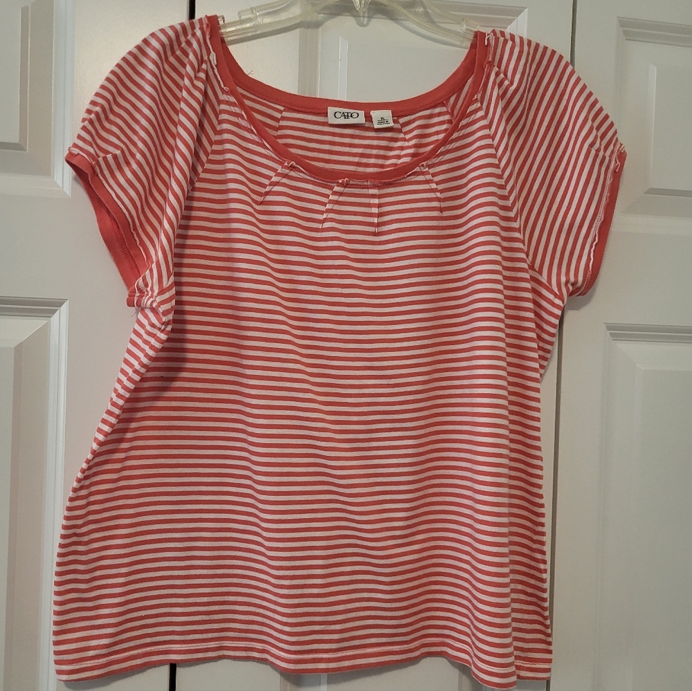 Cato multicolor short sleeve blouse XL